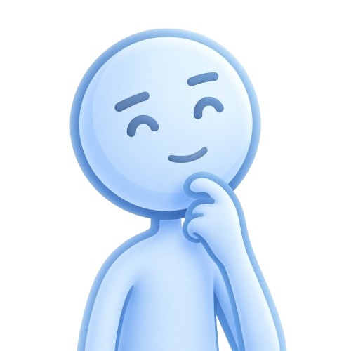 A calm, thoughtful character